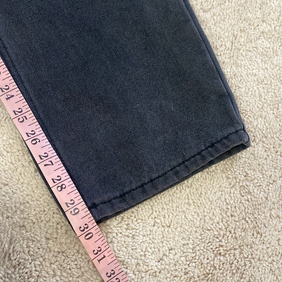 PRINCESS POLLY HOLLY ASYMMETRIC STRAIGHT LEG JEAN BUTTON FLY BLACK DENIM SIZE 6 - Picture 15 of 16